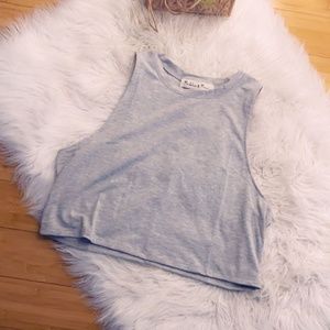 Forever 21 Muscle Tank Crop top Gray Size M